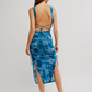 FREE PEOPLE-Take Me Away Midi Dress-Indigo Combo