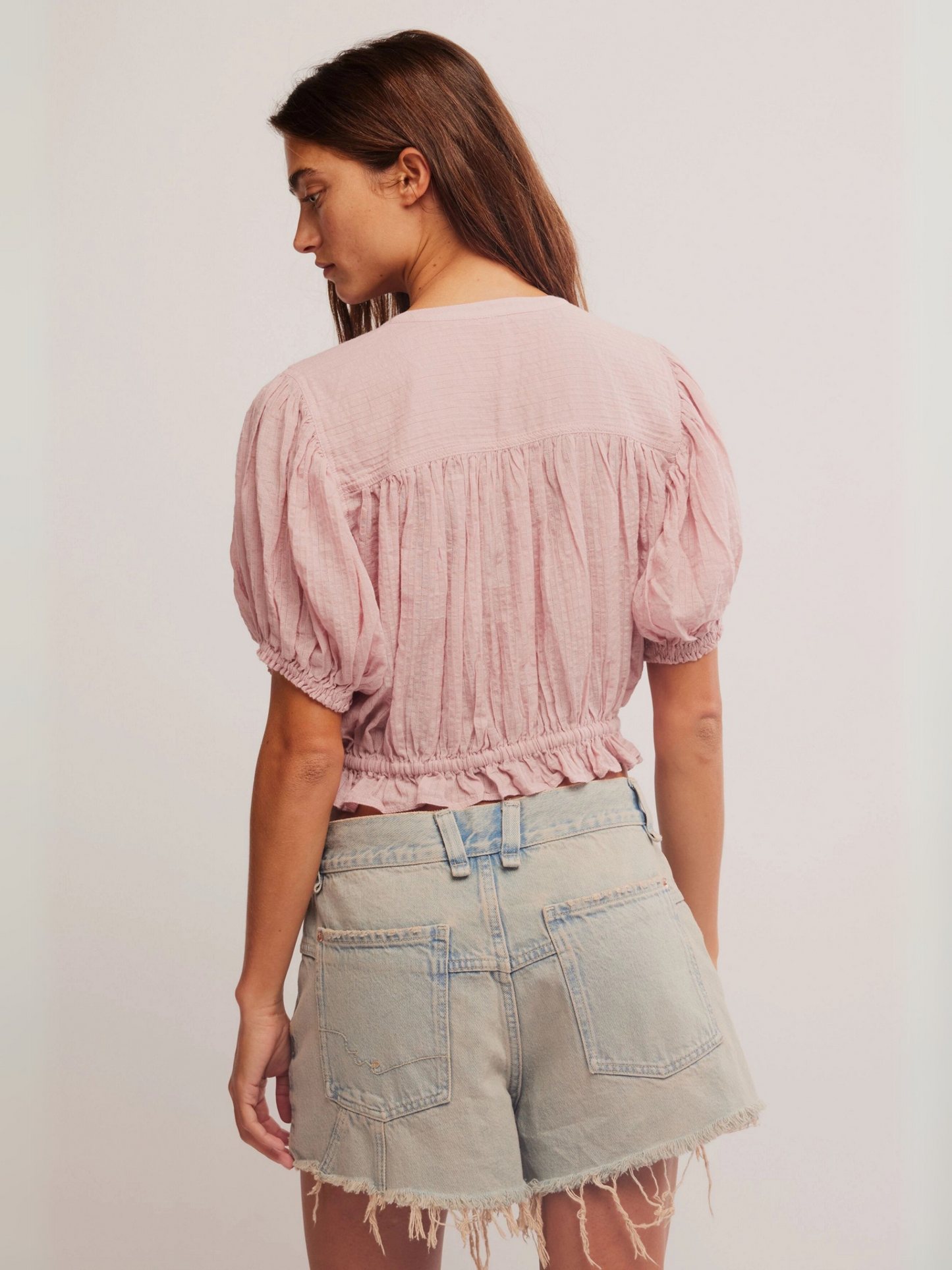FREE PEOPLE-Little Cloud Shirt-Pale Mauve