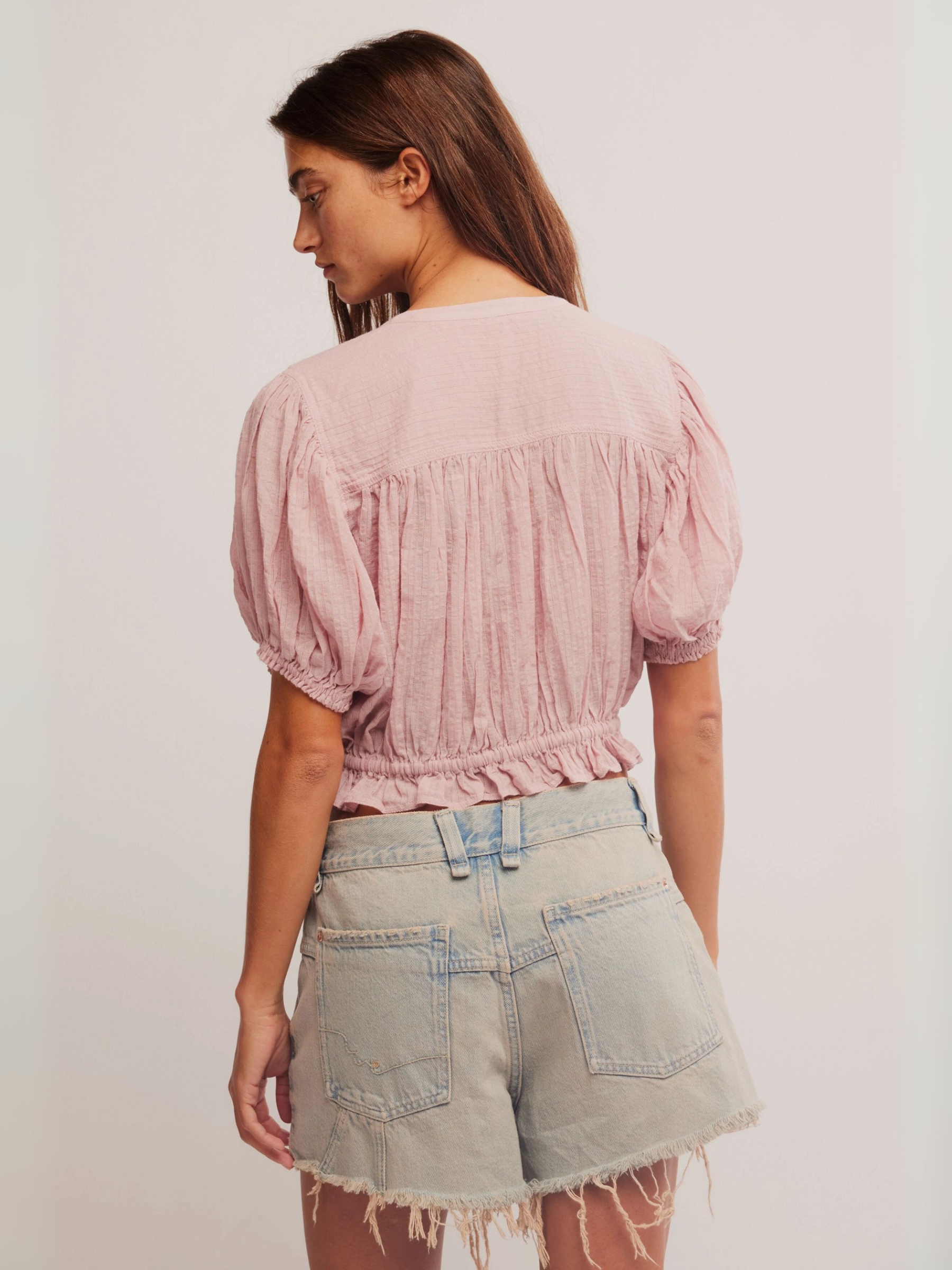 FREE PEOPLE-Little Cloud Shirt-Pale Mauve
