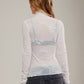 FREE PEOPLE - You Decide Mesh Longsleeve Top - 