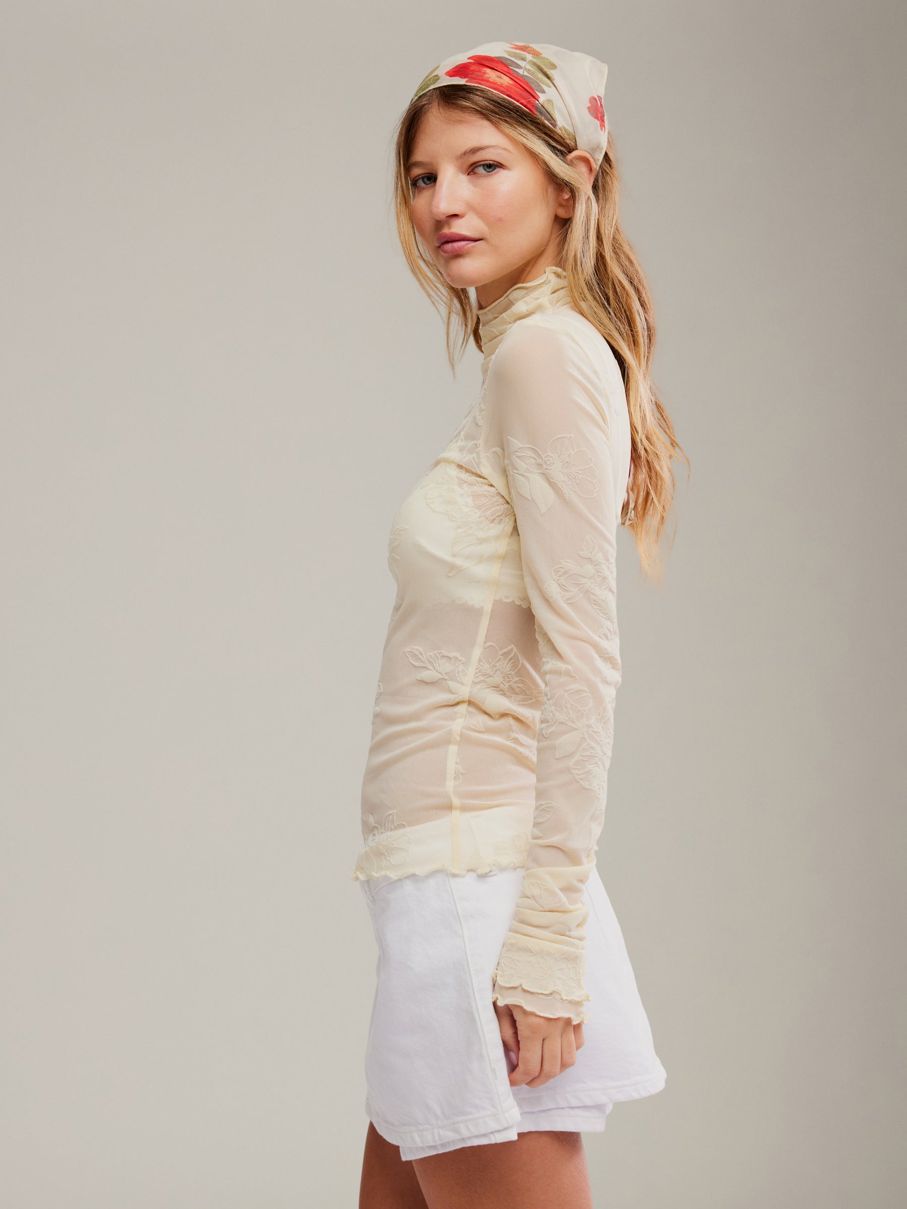 FREE PEOPLE - You Decide Mesh Longsleeve Top - 