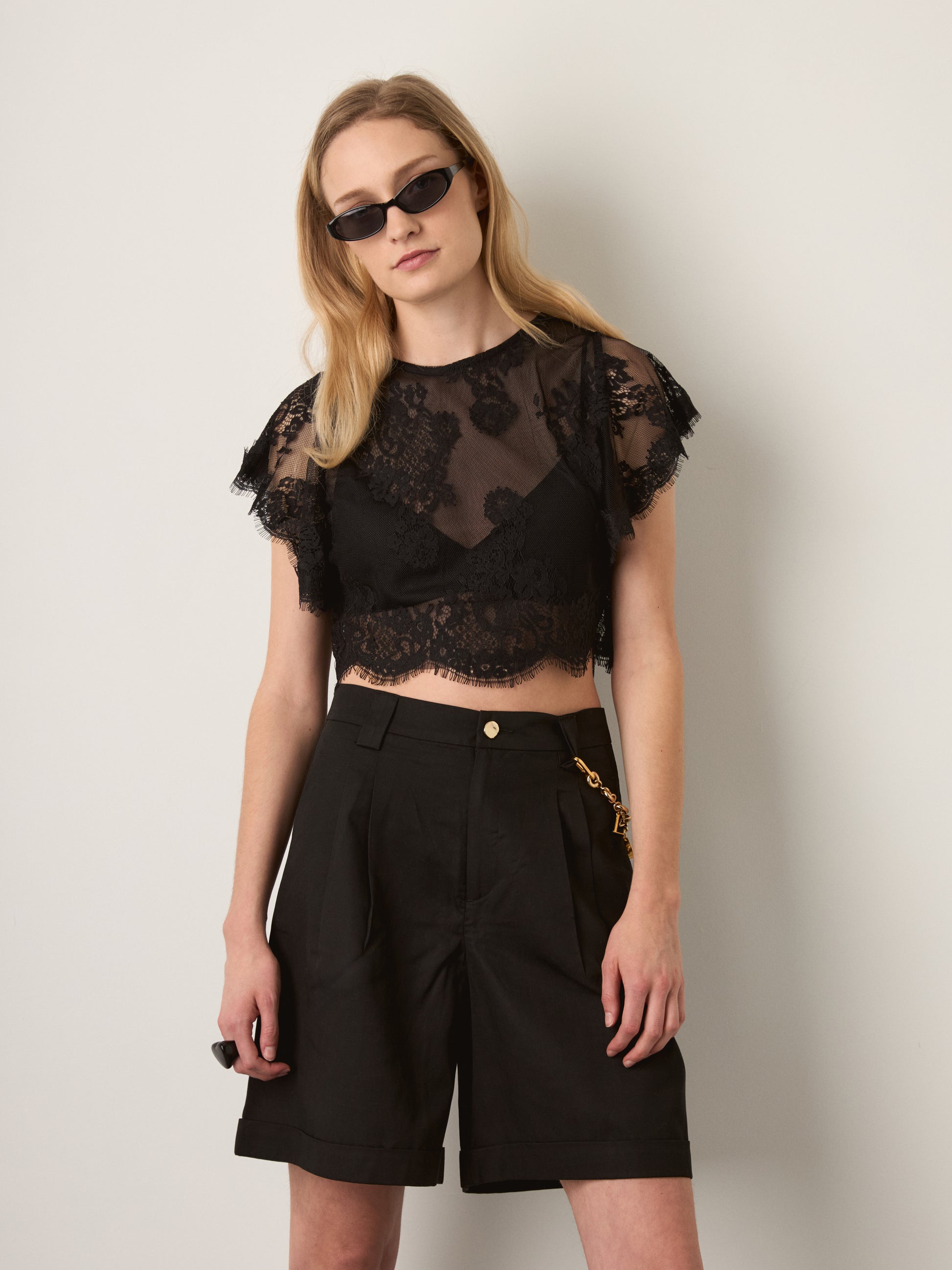 FREE PEOPLE - Lunar Ash Lace Top - 