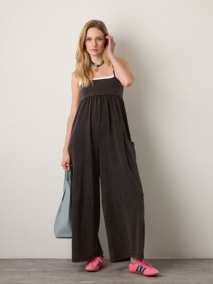 FREE PEOPLE - Hot Shot Strappy Onesie - Black