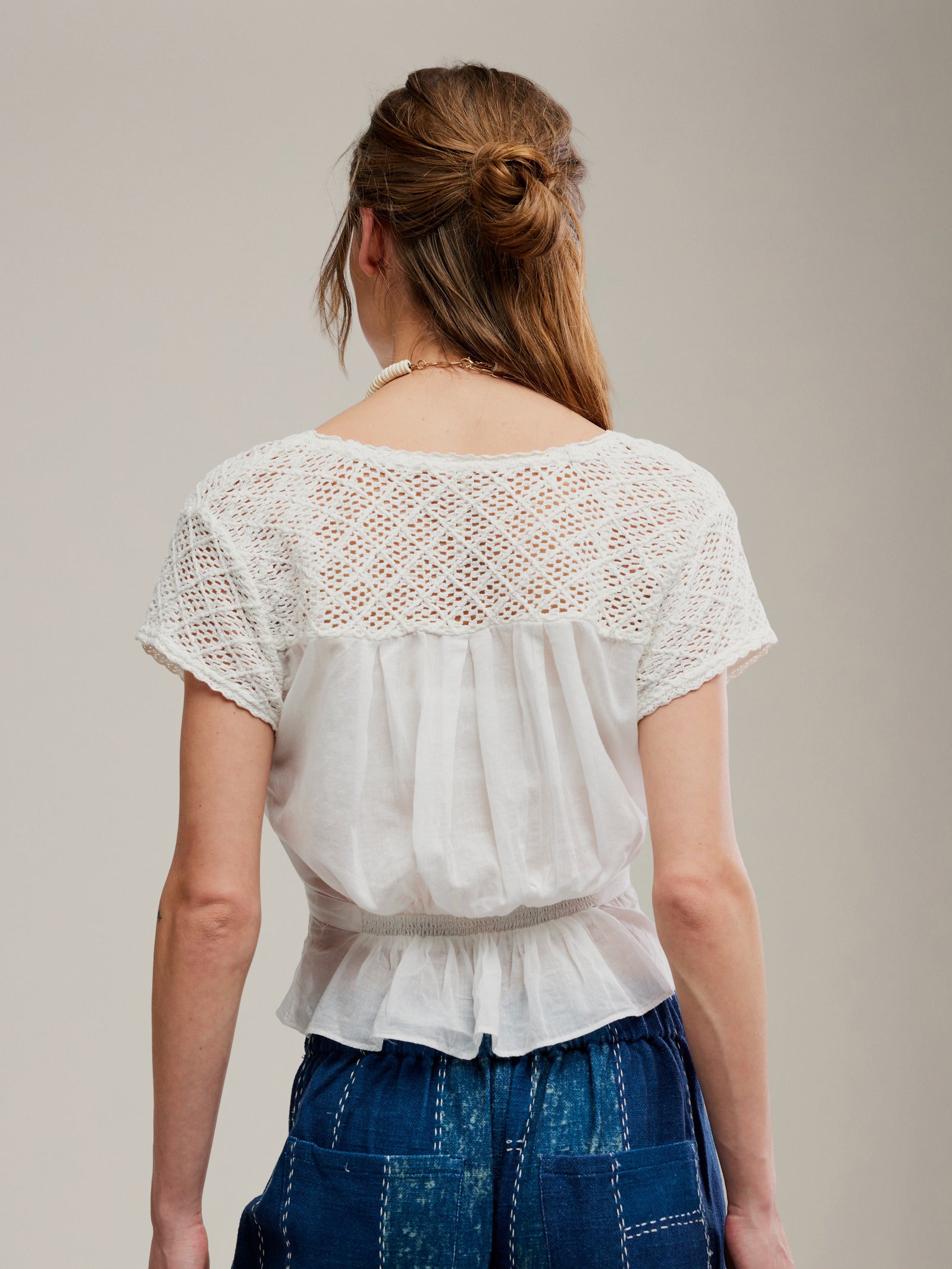 FREE PEOPLE - Gemma Embroidered Top - 