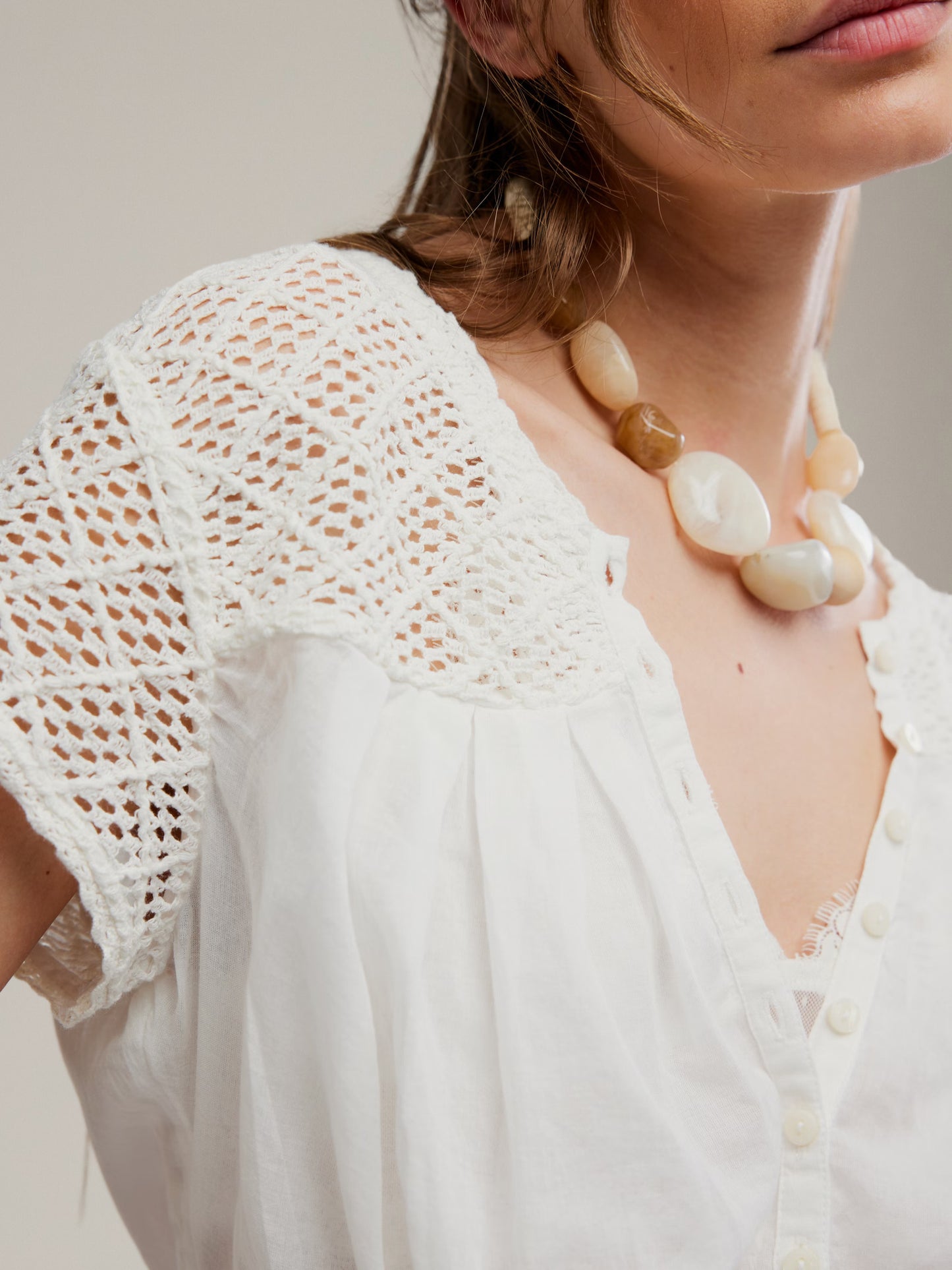 FREE PEOPLE - Gemma Embroidered Top - 