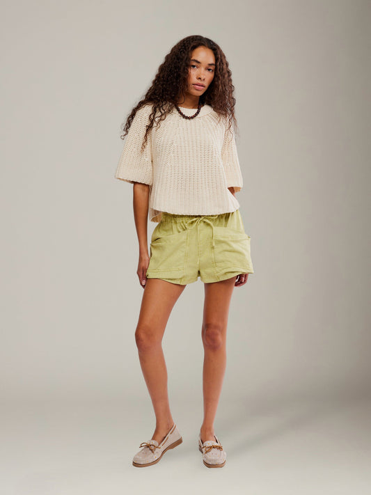 FREE PEOPLE - Good Fortune Shorts - Warm Olives