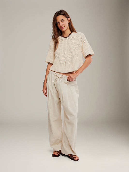 FREE PEOPLE - Chambers Laidback Pull-on Pants - Summer Sand