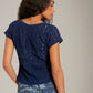 FREE PEOPLE - Claro Shortsleeve Lace T-Shirt - 