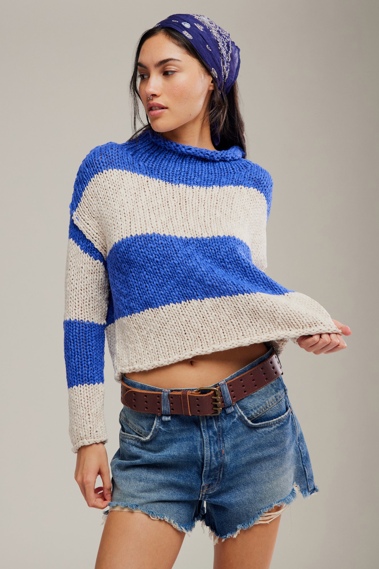 FREE PEOPLE - Opal Rugby Stripe Sweater - 