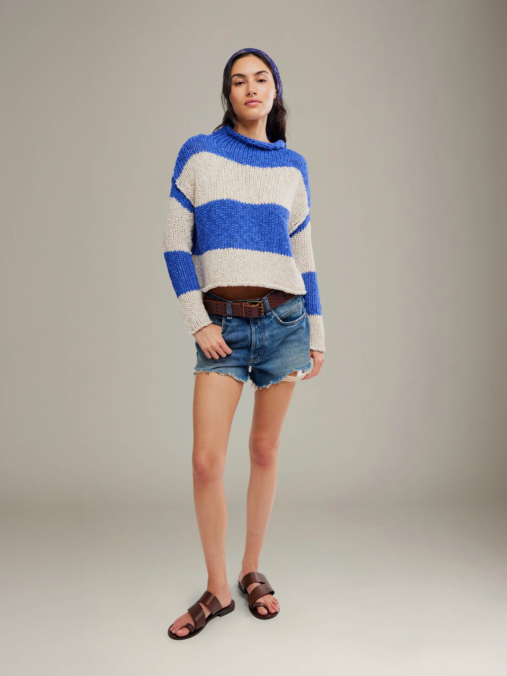 FREE PEOPLE - Opal Rugby Stripe Sweater - 