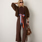 FREE PEOPLE - Day's End Linen Pull On Pant - Double Espresso