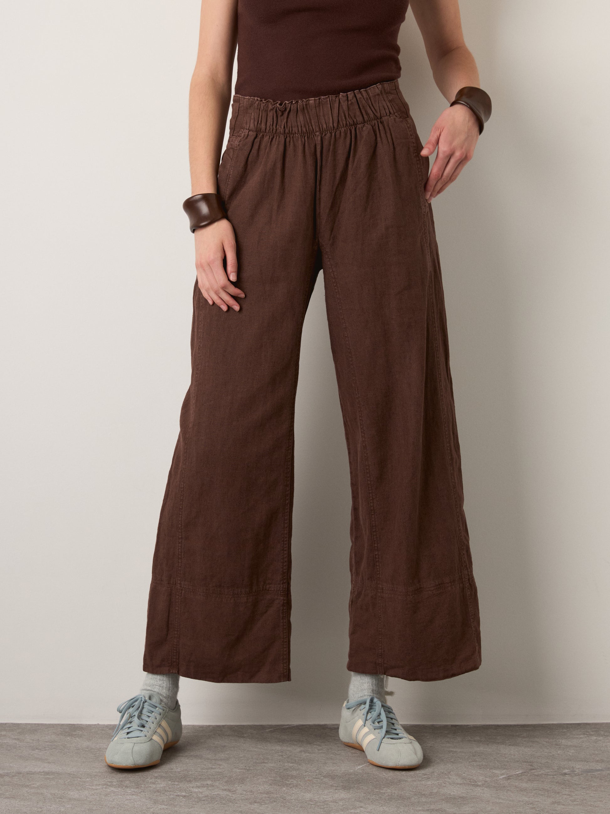FREE PEOPLE - Day's End Linen Pull On Pant - 