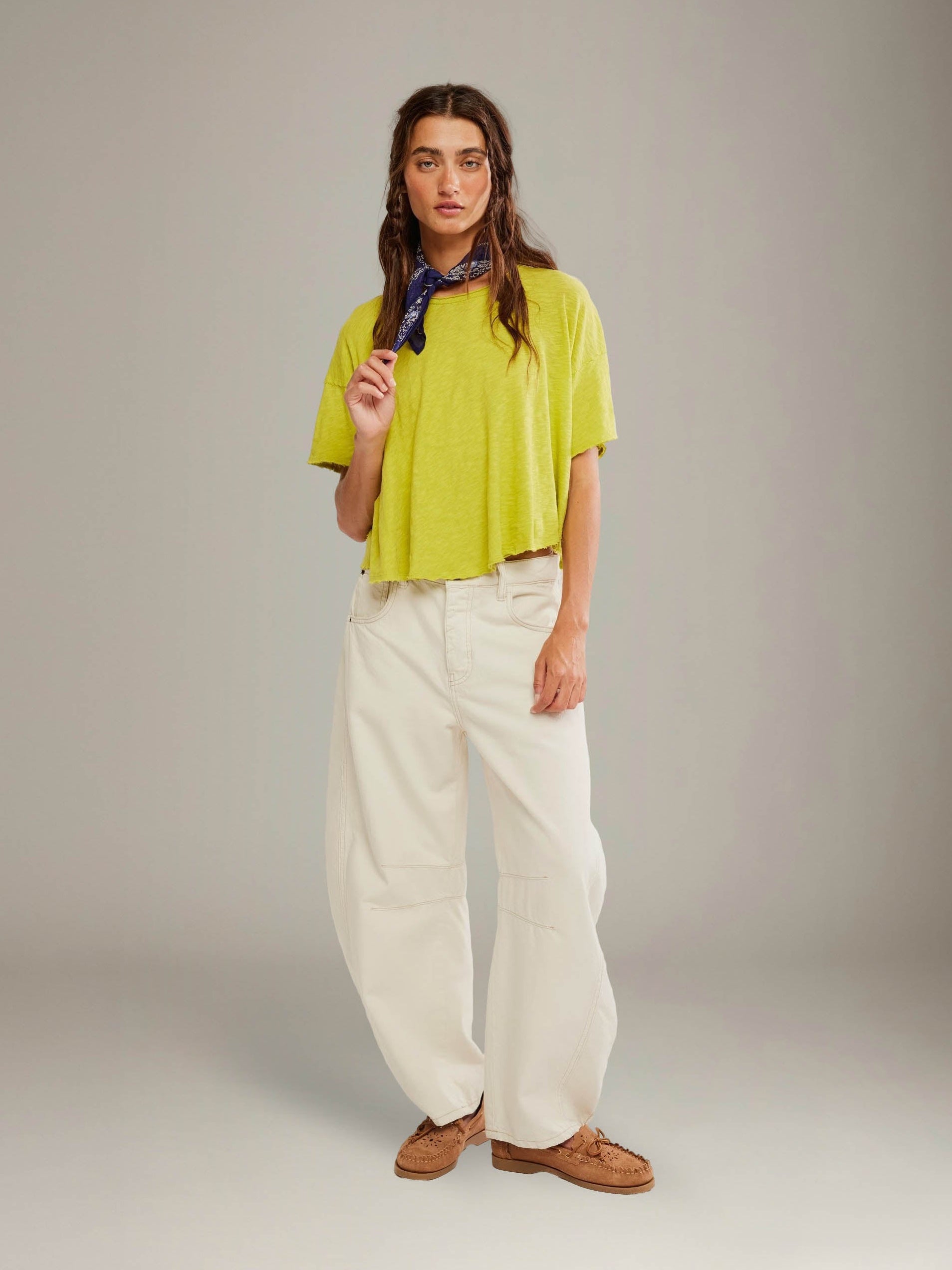 FREE PEOPLE - Elsie Swing T-Shirt - Warm Olives