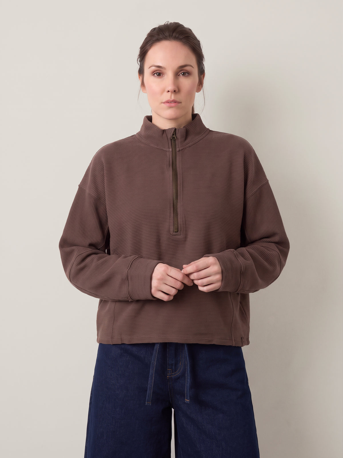 FREE PEOPLE - Celeste Quarter-Zip Top - 
