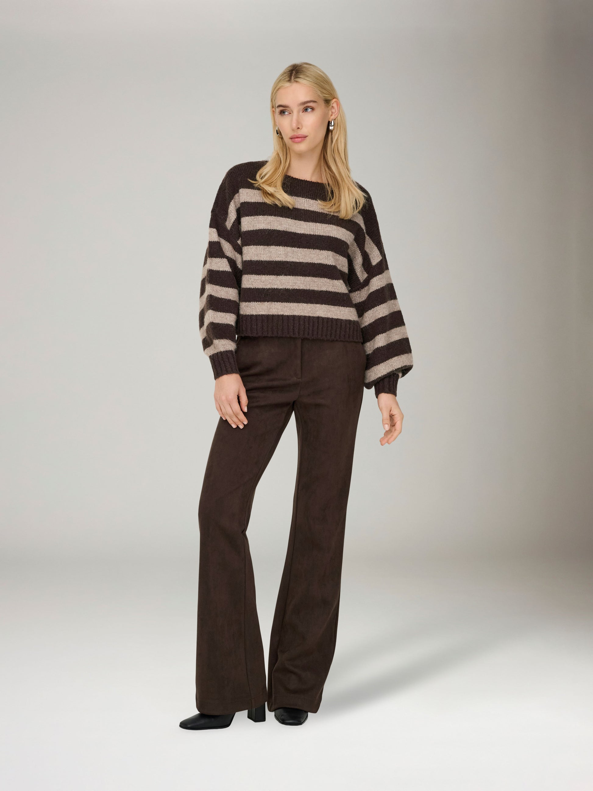ONLY - Aya Stripe Boatneck Knit - 