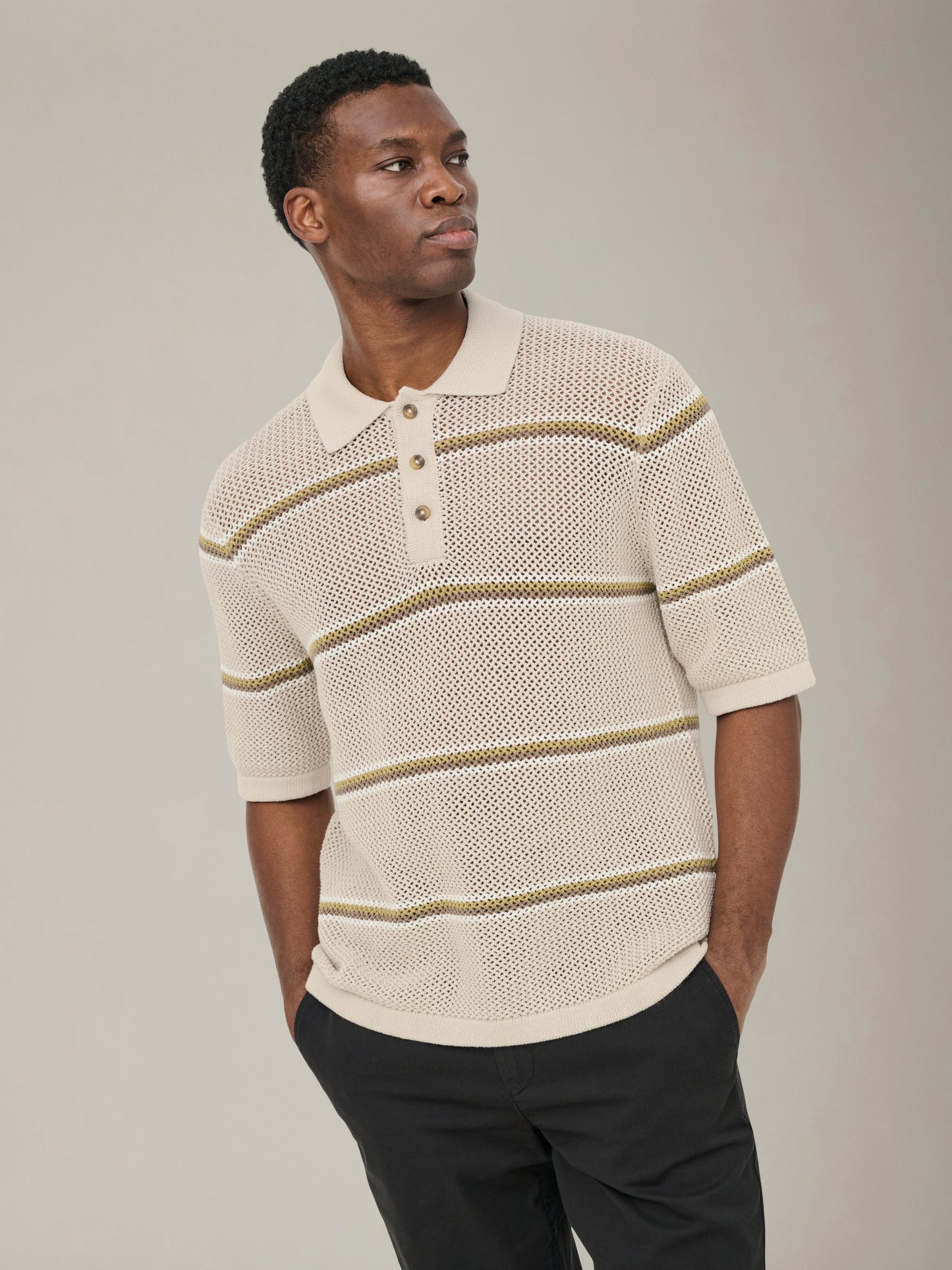 ONLY & SONS - Sejr Stripe Knit Polo - 