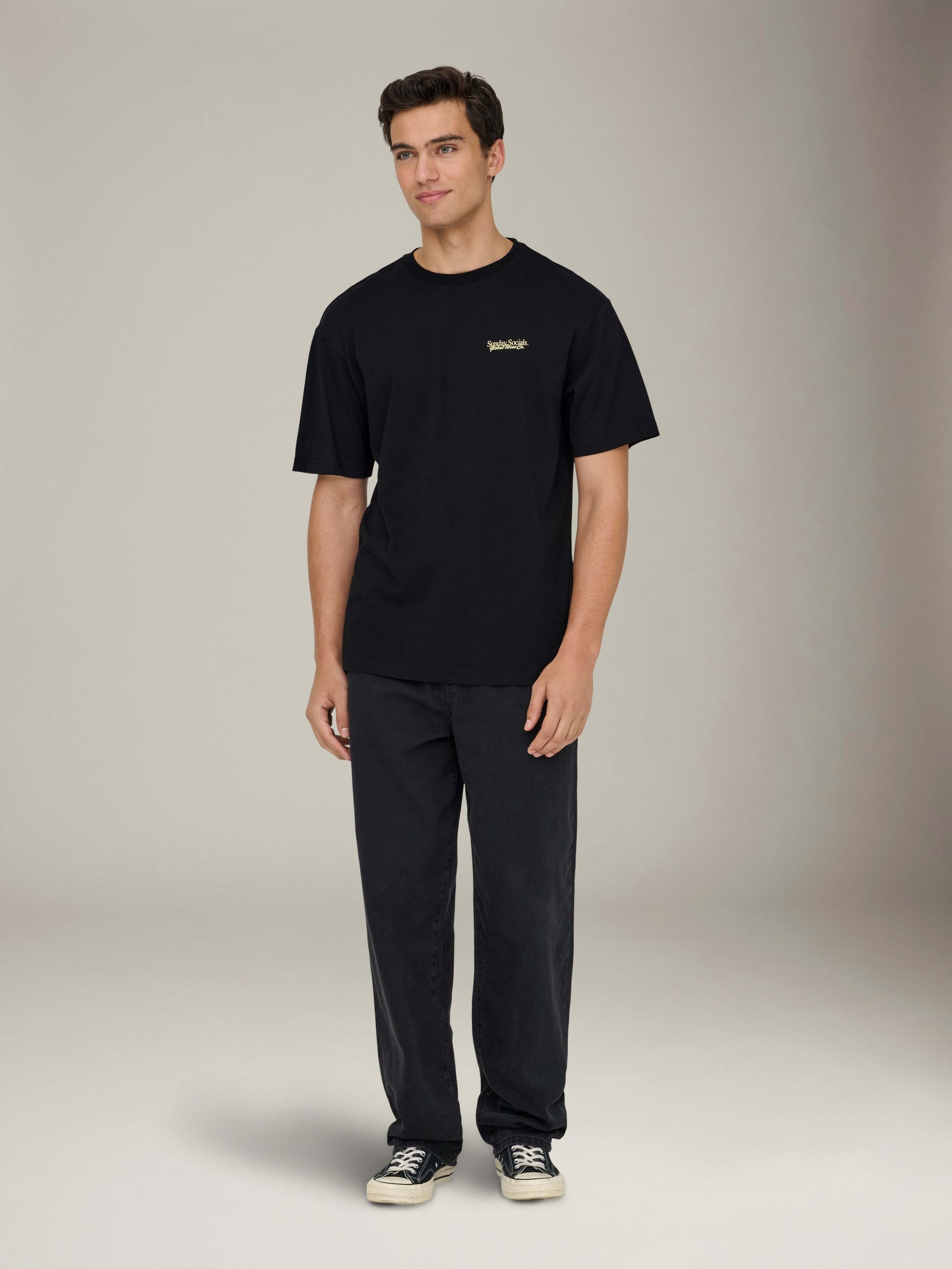 ONLY & SONS - Fred du Martin Shortsleeve T-Shirt - Black / Sunday Social Club