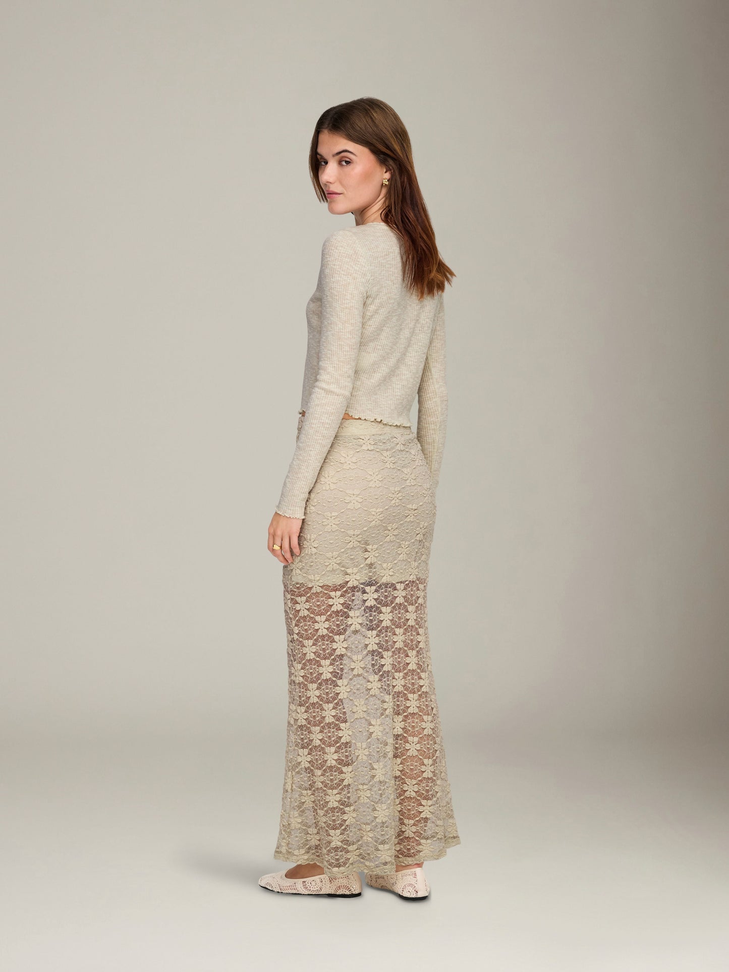 ONLY - Pearlina Long Lace Skirt - 