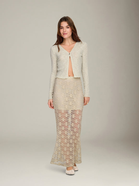 ONLY - Pearlina Long Lace Skirt - 