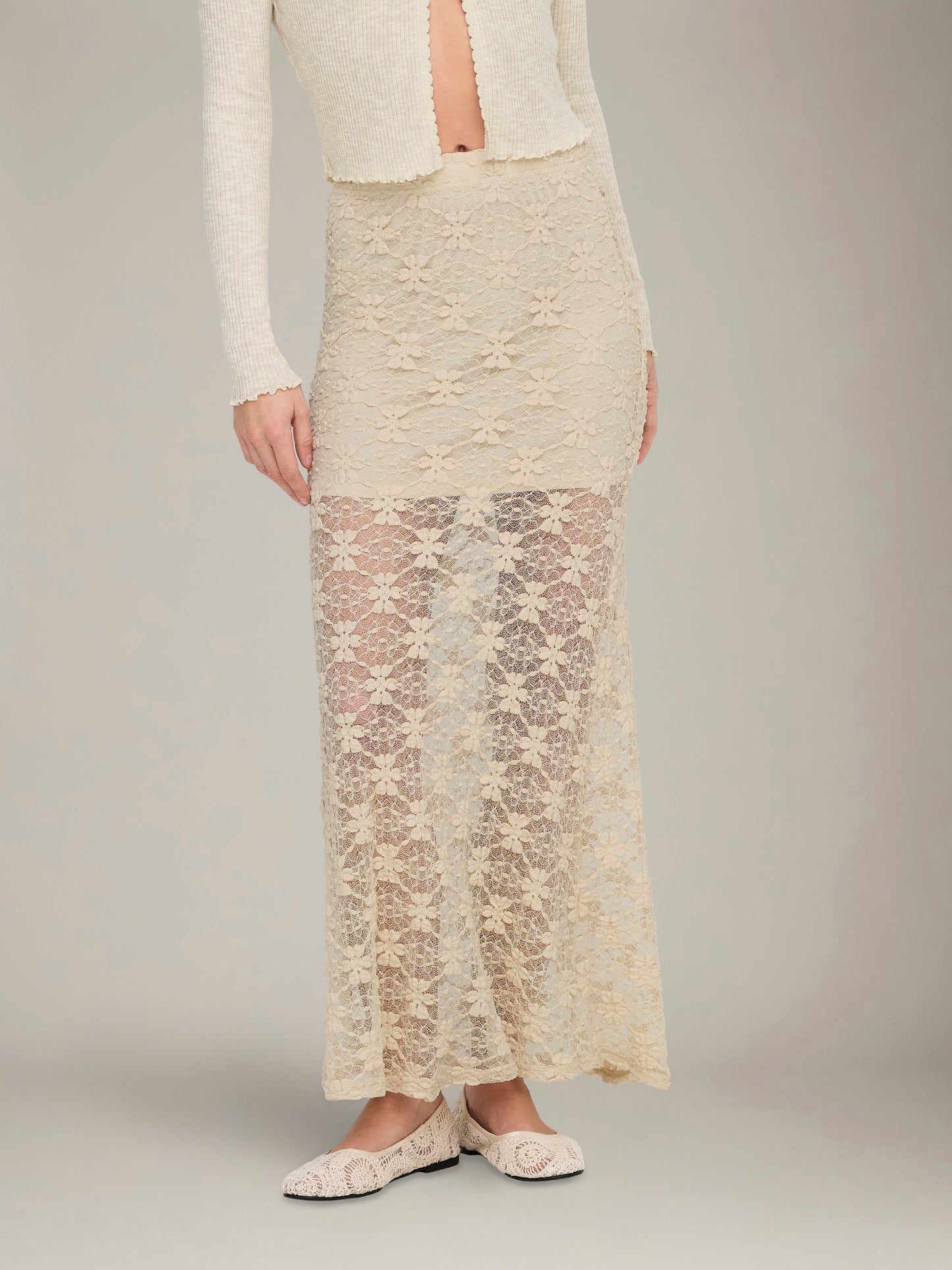 ONLY - Pearlina Long Lace Skirt - 