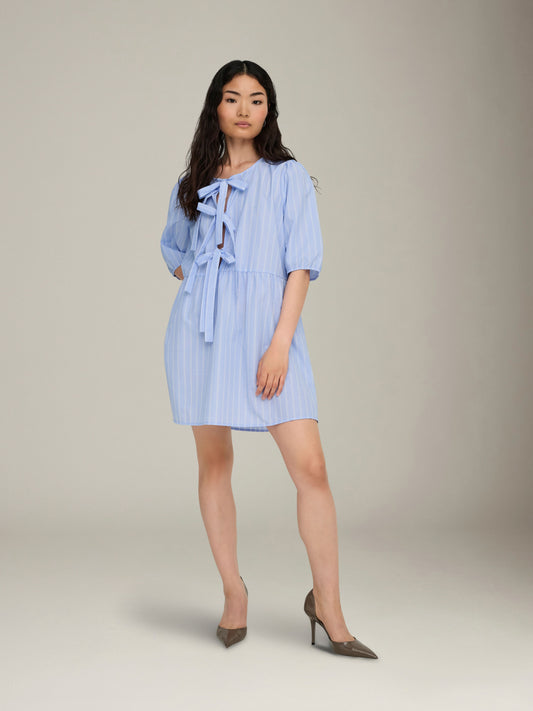 ONLY - Clara Tessa Two-Way Dress - Vista Blue Bright White