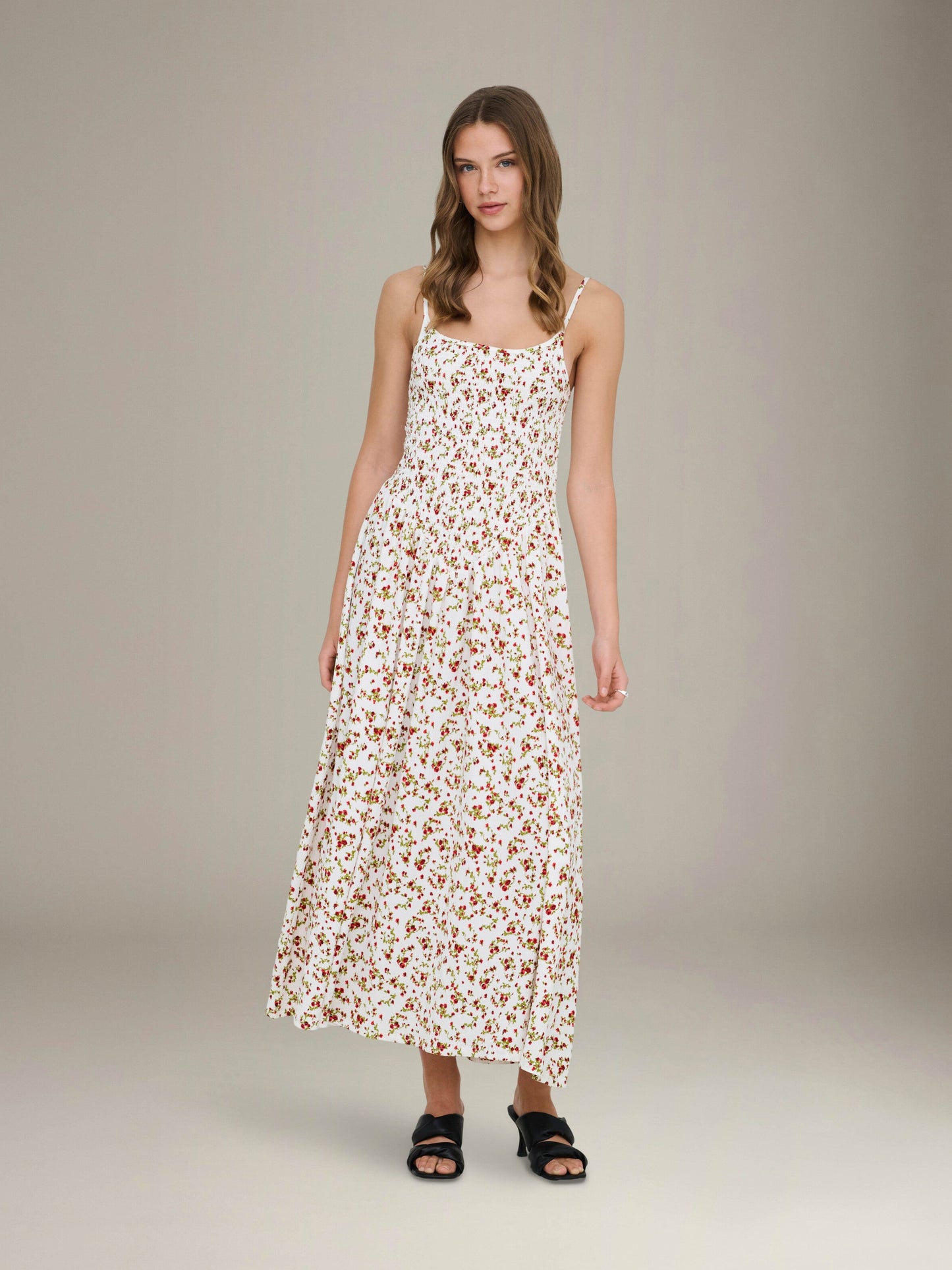 ONLY - Molly Printed Dress - Cloud Dancer / Poetic Ditsy
