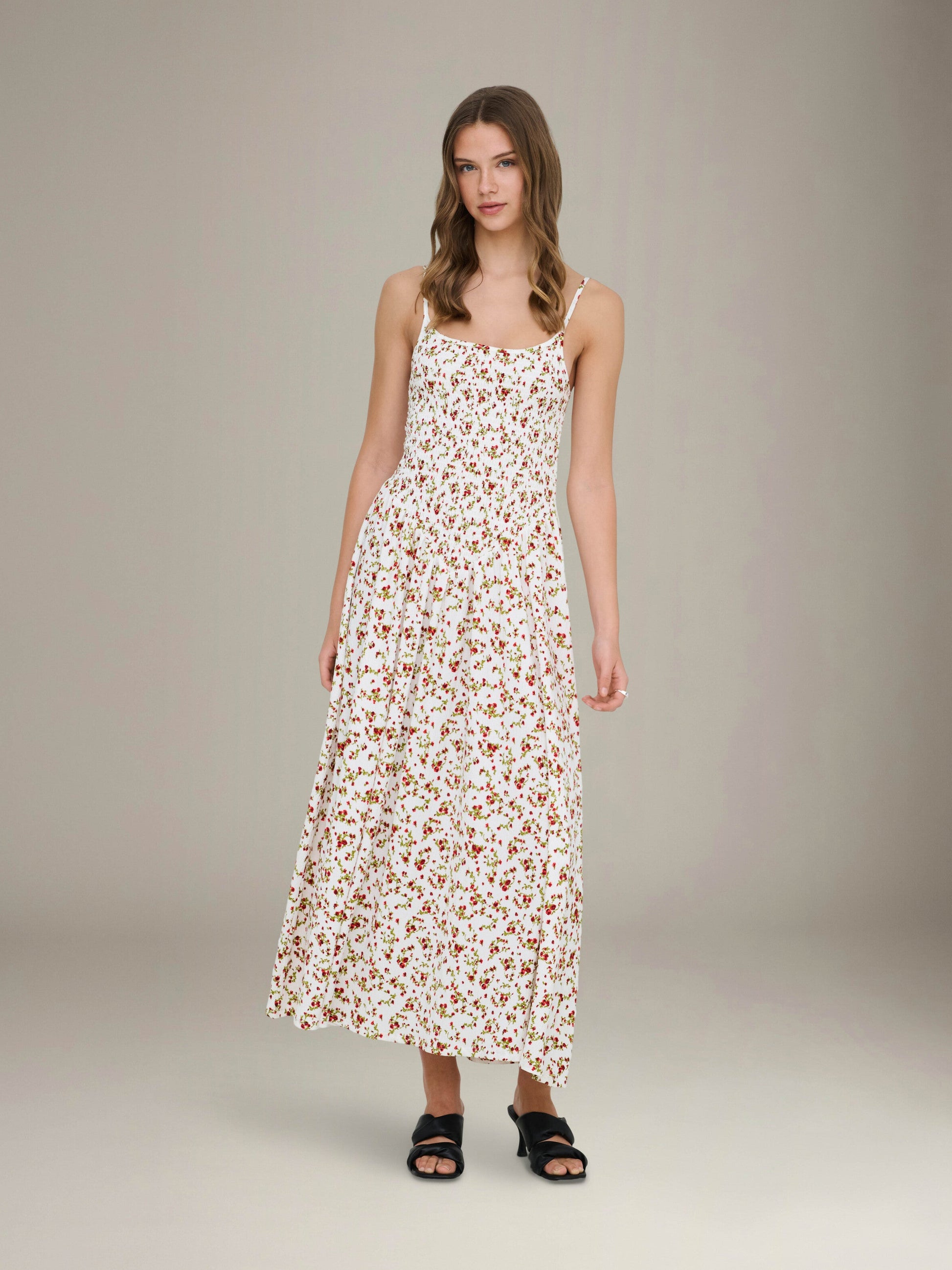 ONLY - Molly Printed Dress - Cloud Dancer / Poetic Ditsy