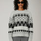 LYLA + LUXE - Landen Fair Isle Crewneck Pullover Sweater - 