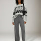 LYLA + LUXE - Landen Fair Isle Crewneck Pullover Sweater - 