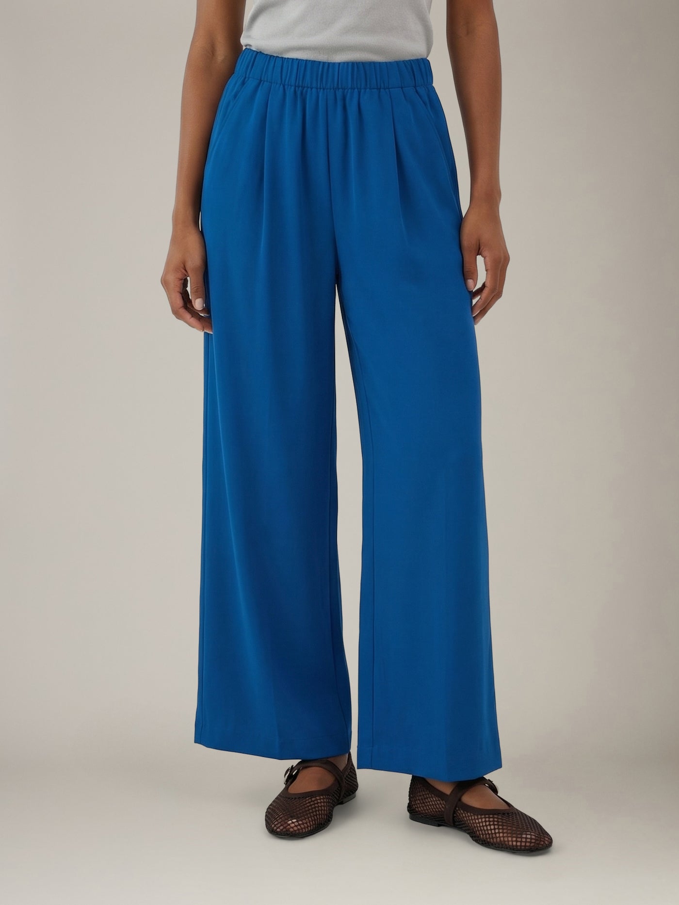 MONK & LOU - Keri Washable Crepe Relaxed Trousers - 