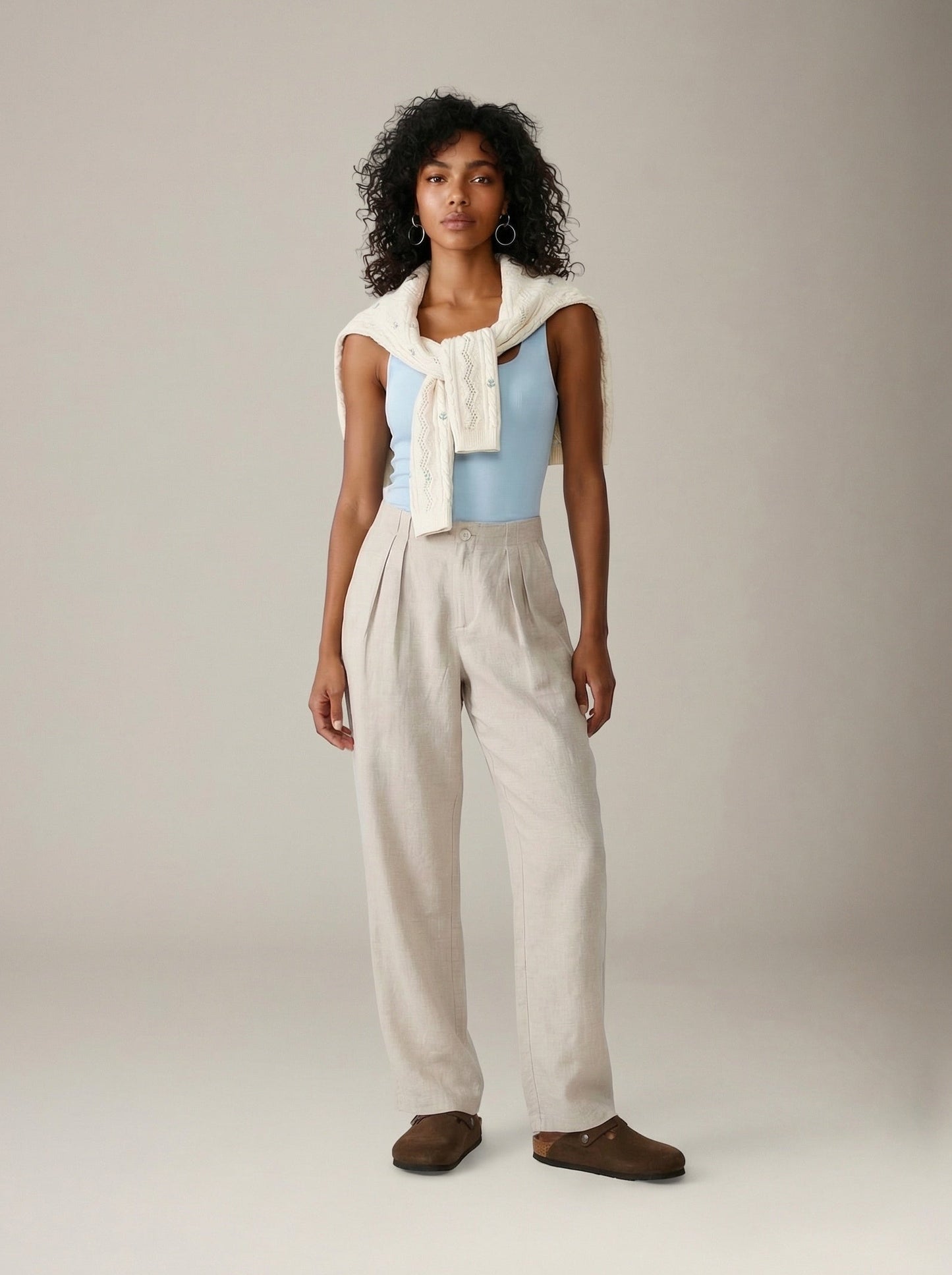 PROPAGANDA - Aletta Pleated Pants - Cream