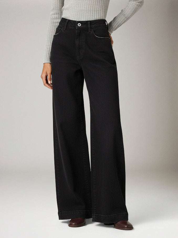 WARP & WEFT - NCE Relaxed Wide Leg Jeans - Inkwell - 