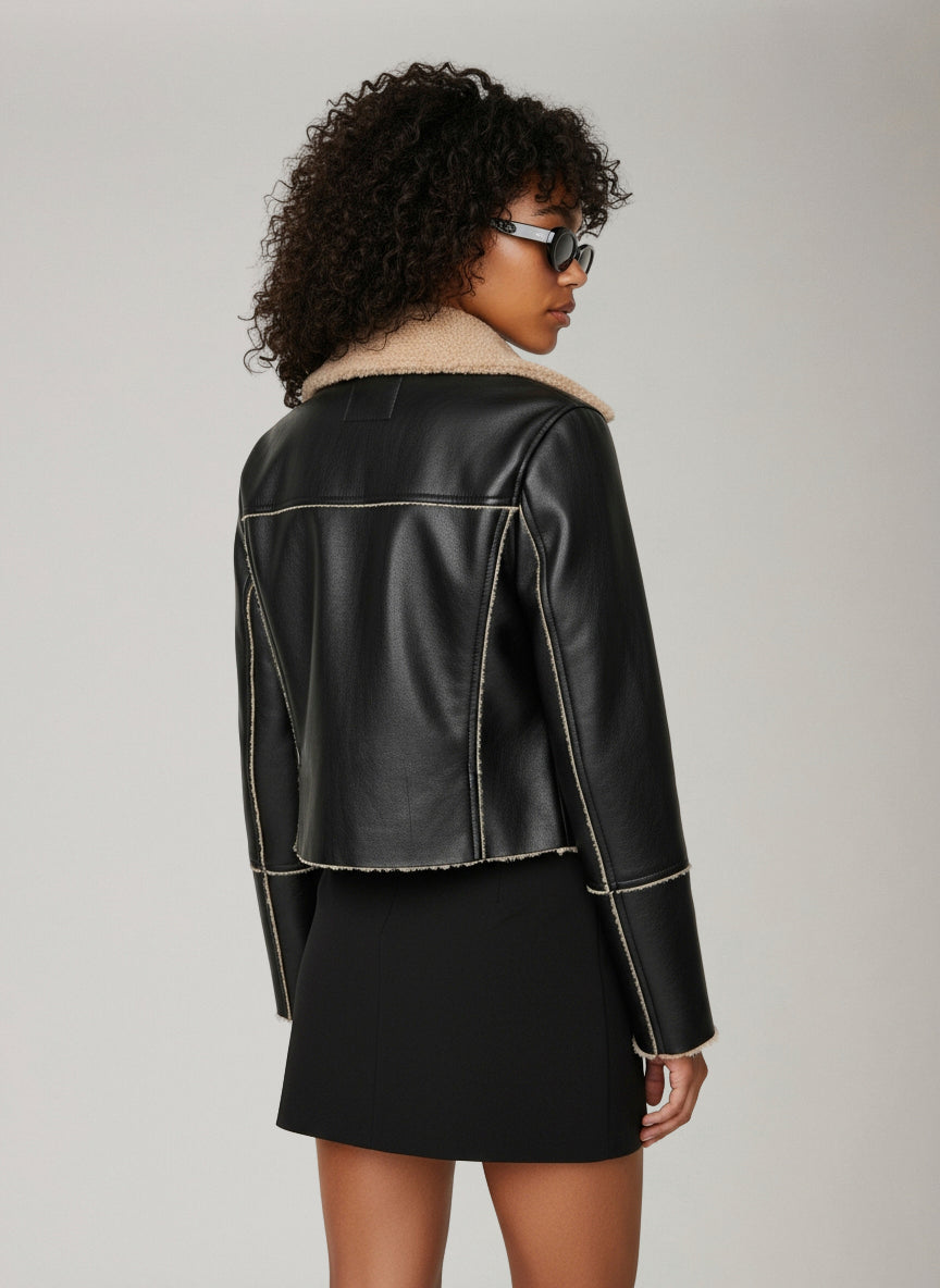 ONLY - Dora Bonded Short Biker Jacket - 