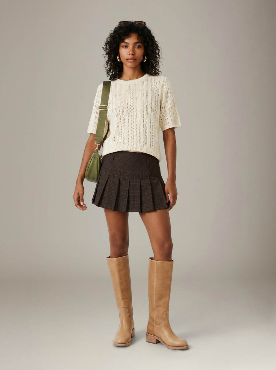 PIECES - Nuka Shortsleeve Crewneck Sweater - Birch