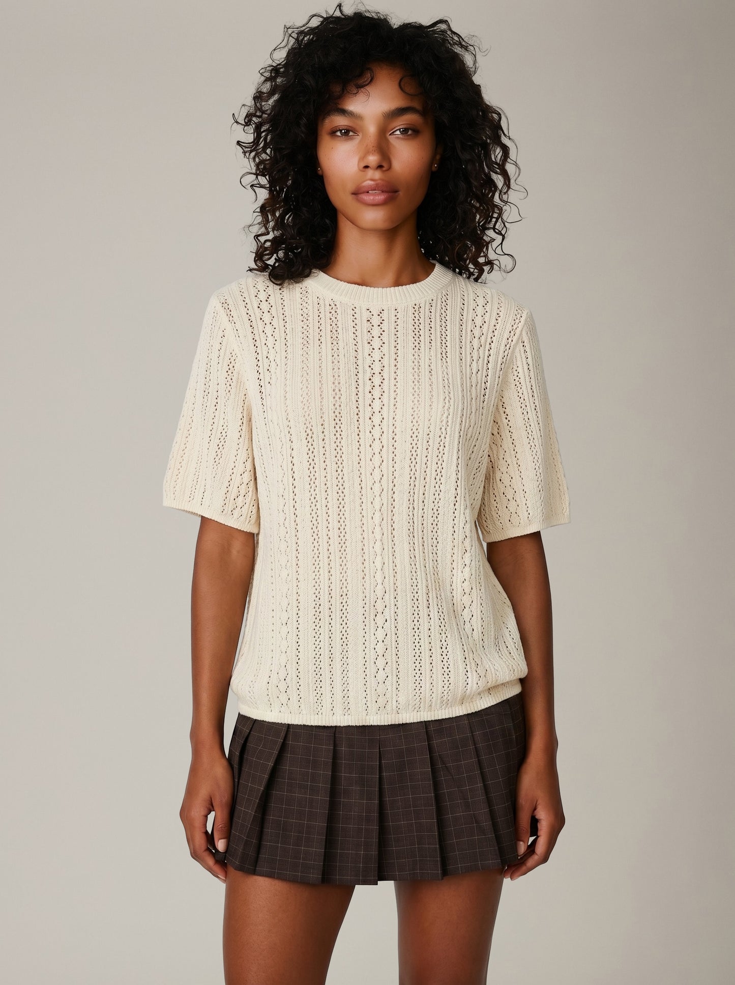 PIECES - Nuka Shortsleeve Crewneck Sweater - 