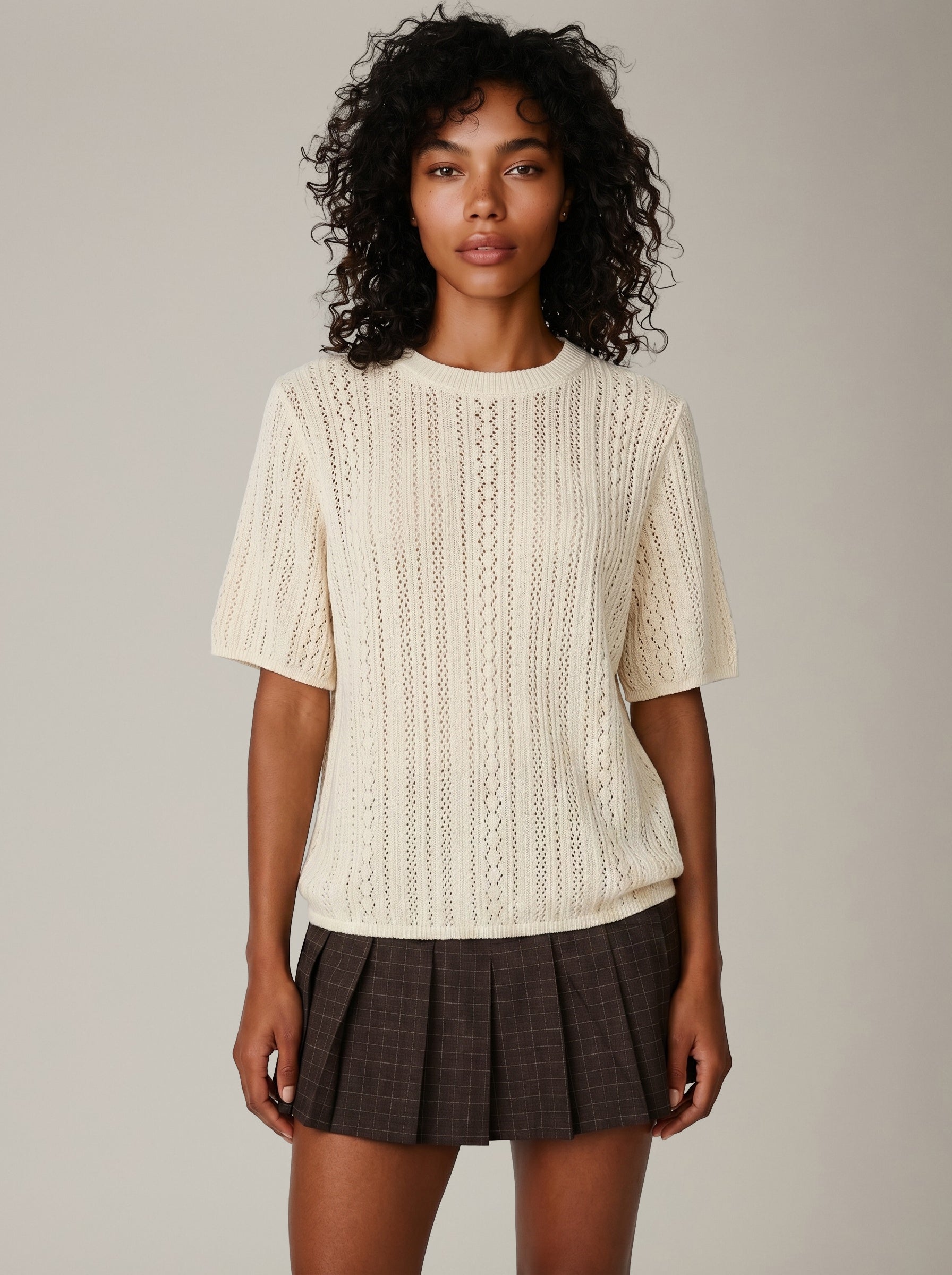 PIECES - Nuka Shortsleeve Crewneck Sweater - 