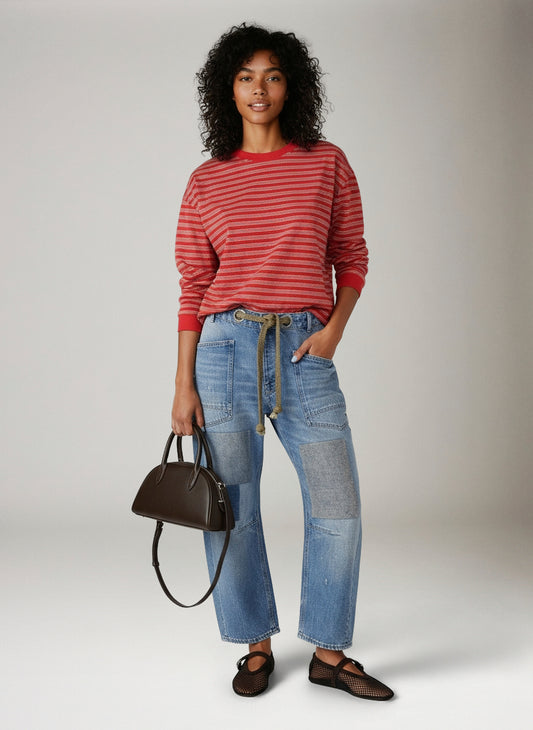 Moxie Pull-On Barrel Jeans
