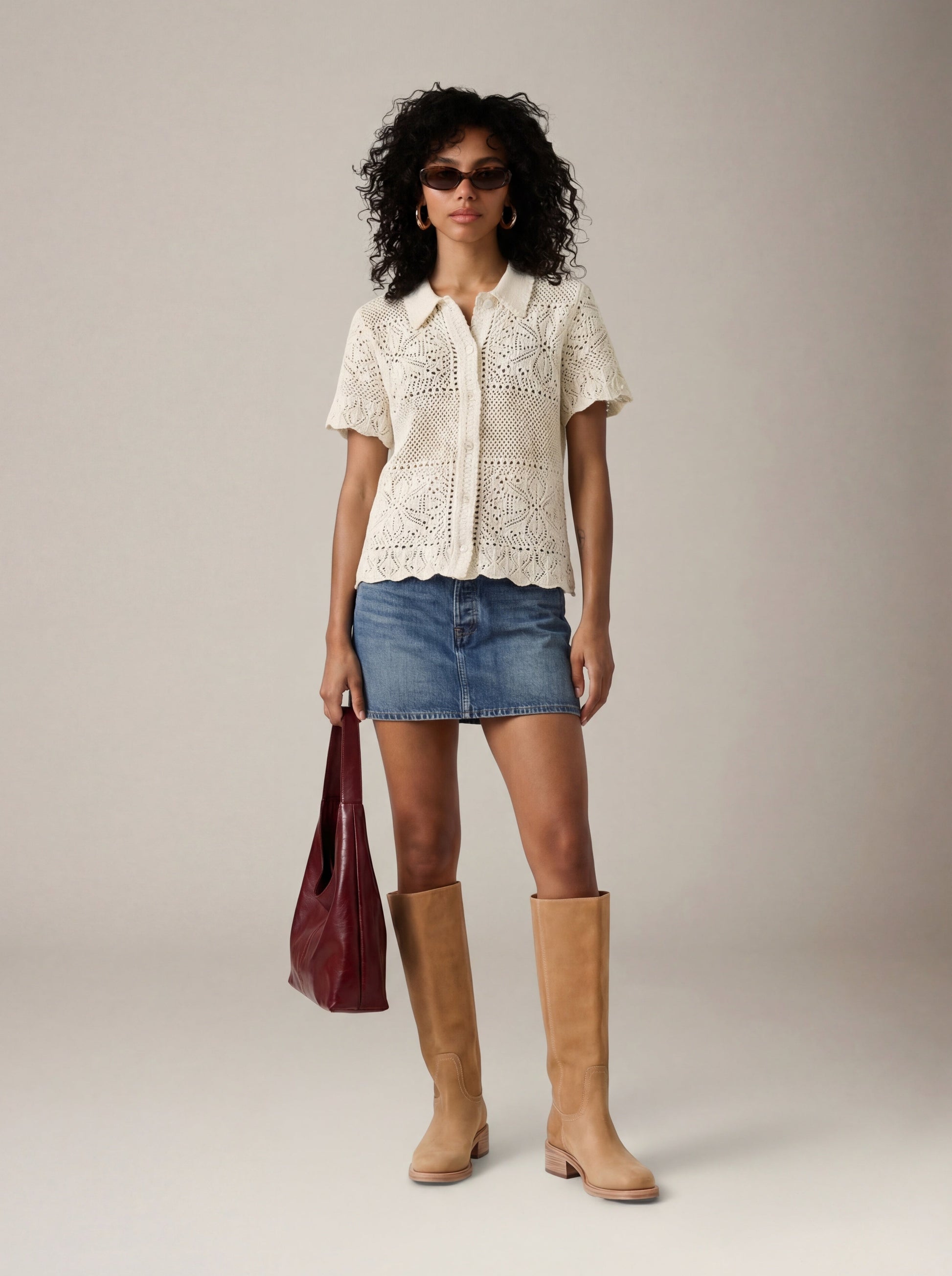 LEVI'S - Susanna Floral Crochet Shirt - 