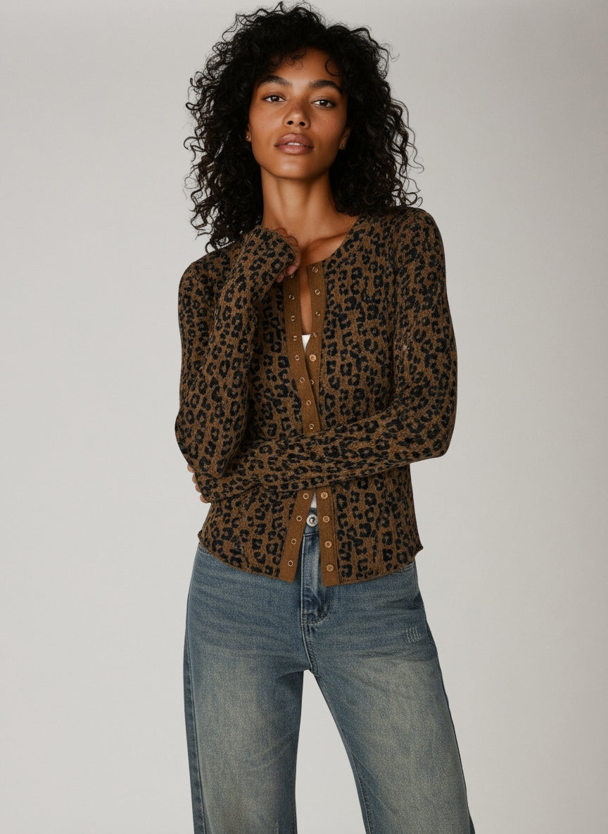 Going Places Printed Cardi Top