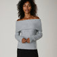 LOVEFINN - Angelique Off Shoulder Pullover Sweater - 