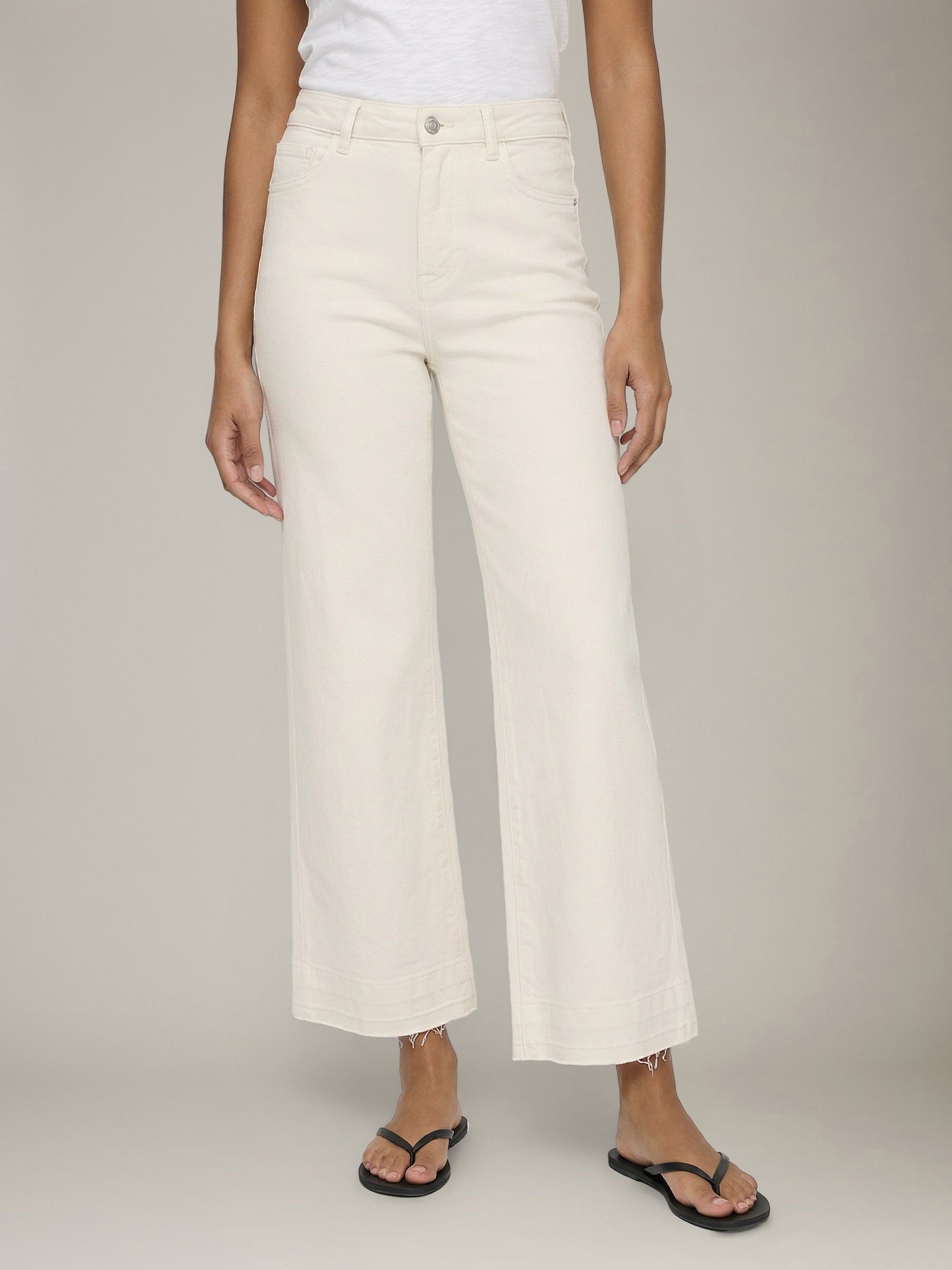 WARP & WEFT - ICN Crop Wide Leg Jeans - 