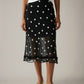 Sheer Polka Dot Midi Skirt