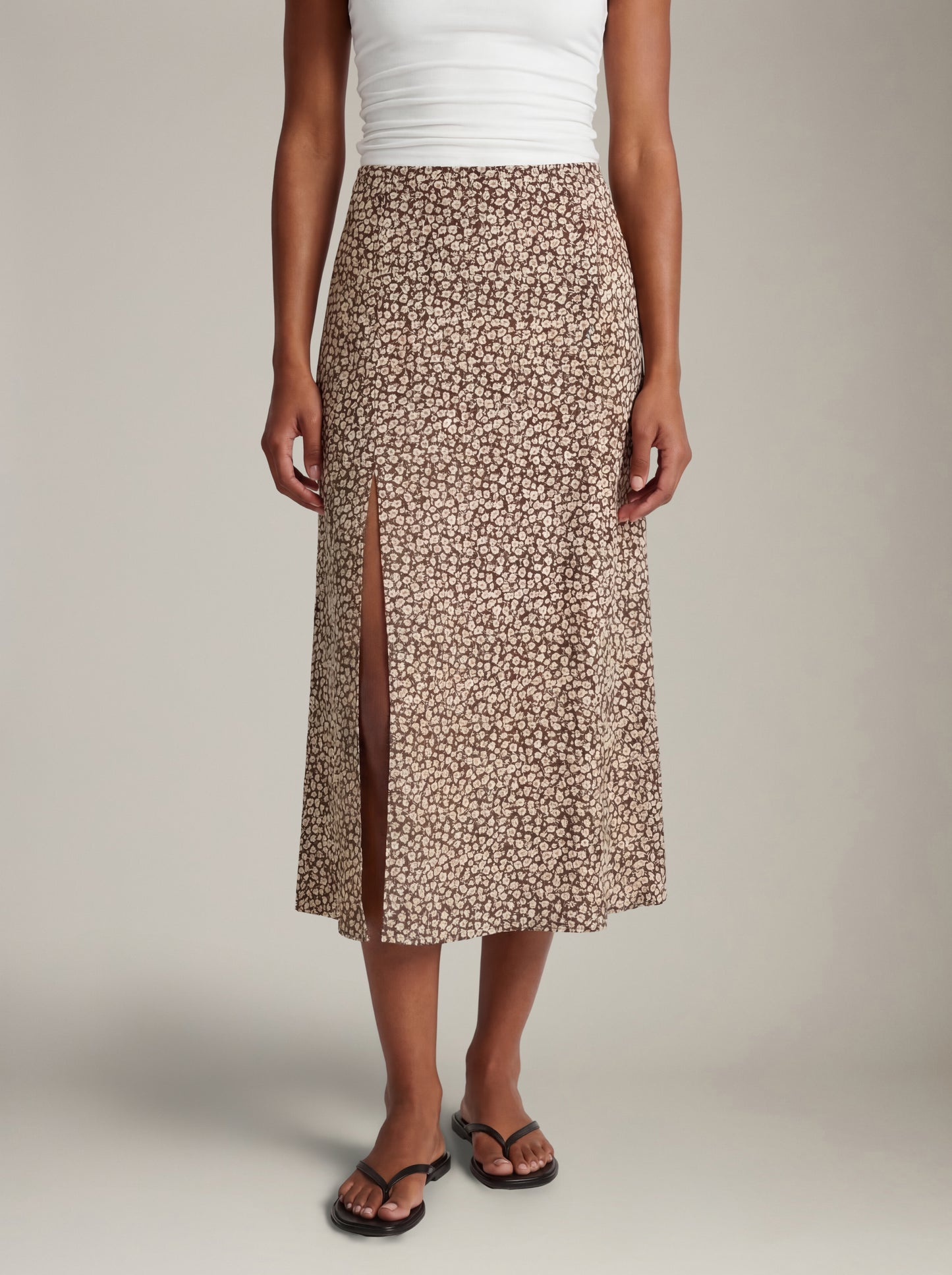 PROPAGANDA - Korane Printed High Slit Skirt - 
