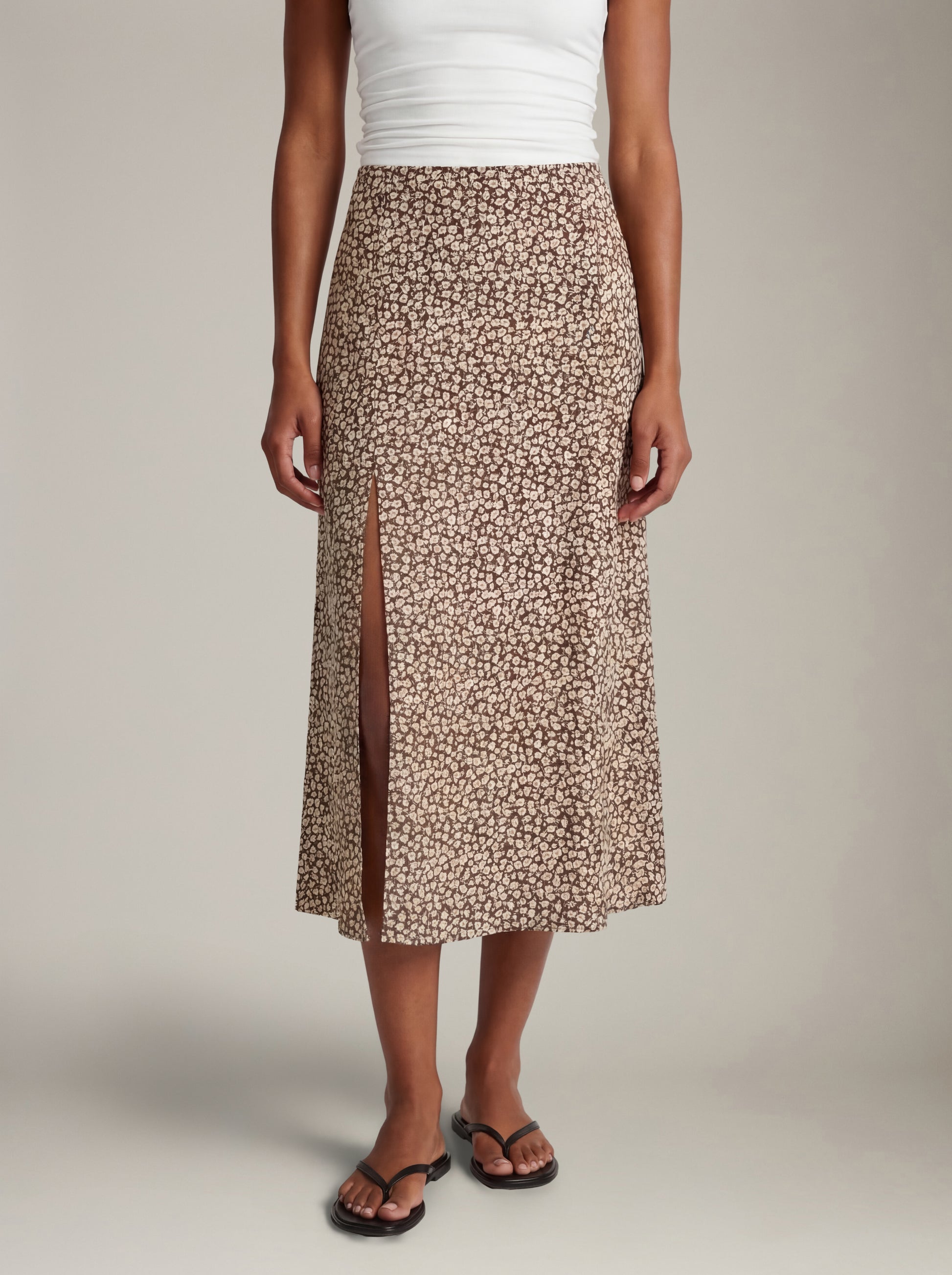 PROPAGANDA - Korane Printed High Slit Skirt - 