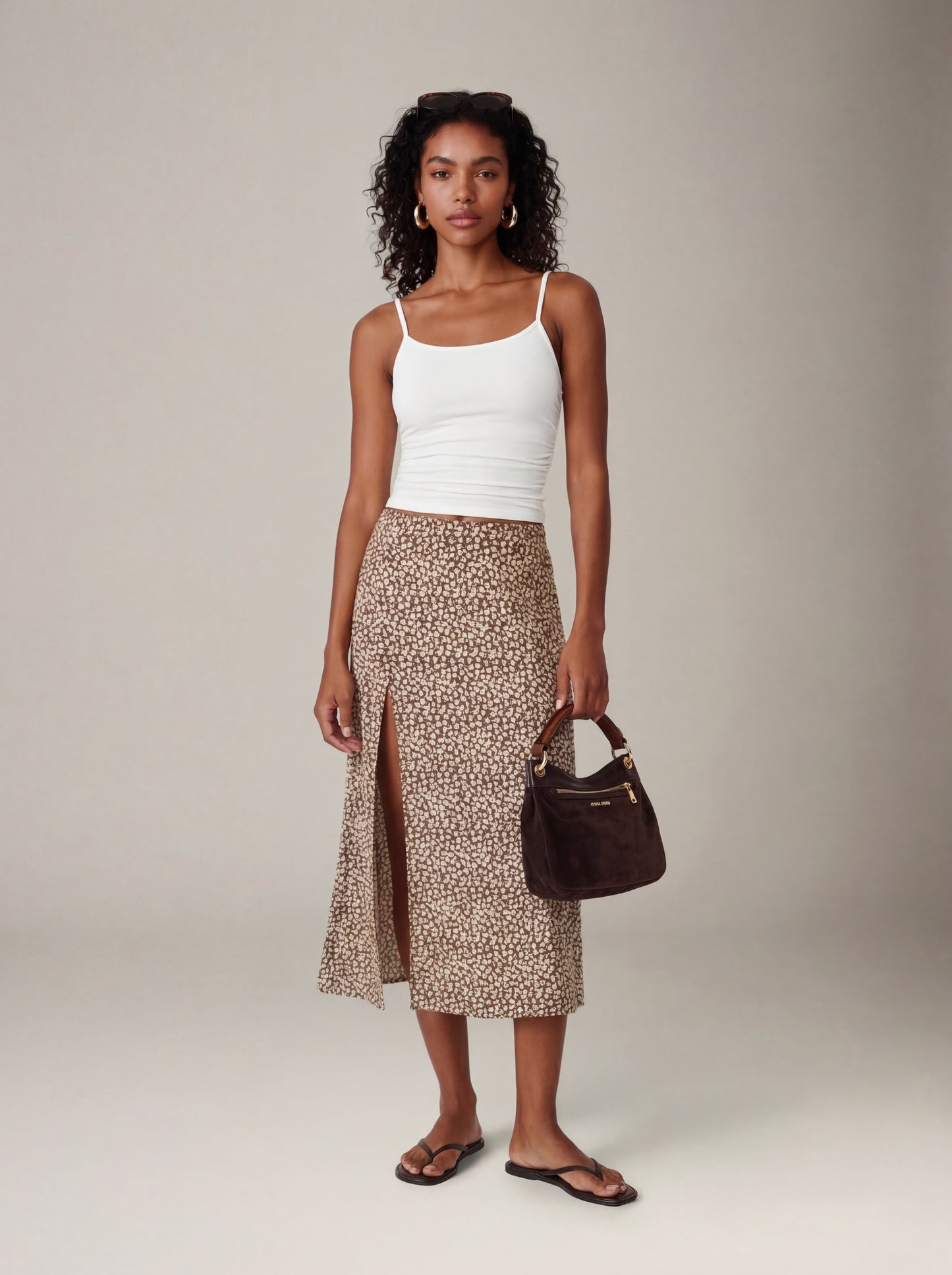 PROPAGANDA - Korane Printed High Slit Skirt - 