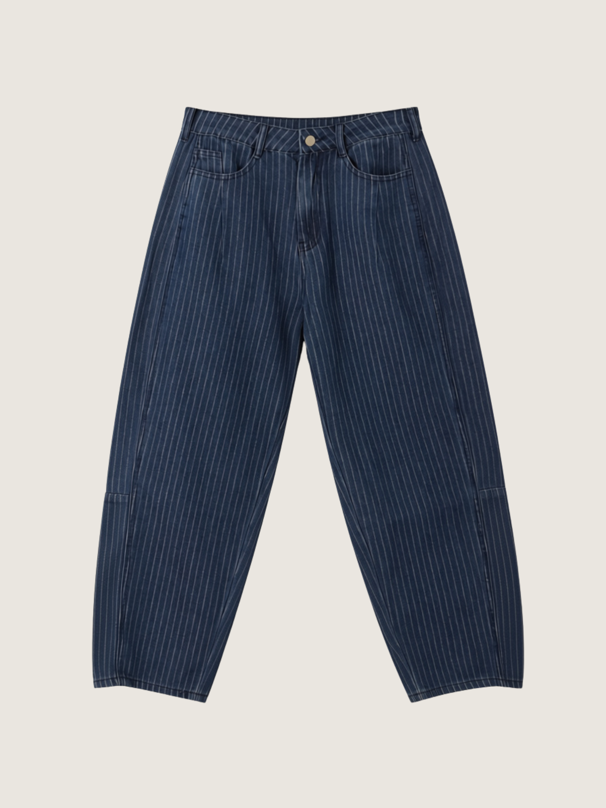 Pinstripe Barrel Denim Pants