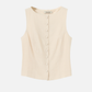 PROPAGANDA - Paige Boatneck Vest - Cream