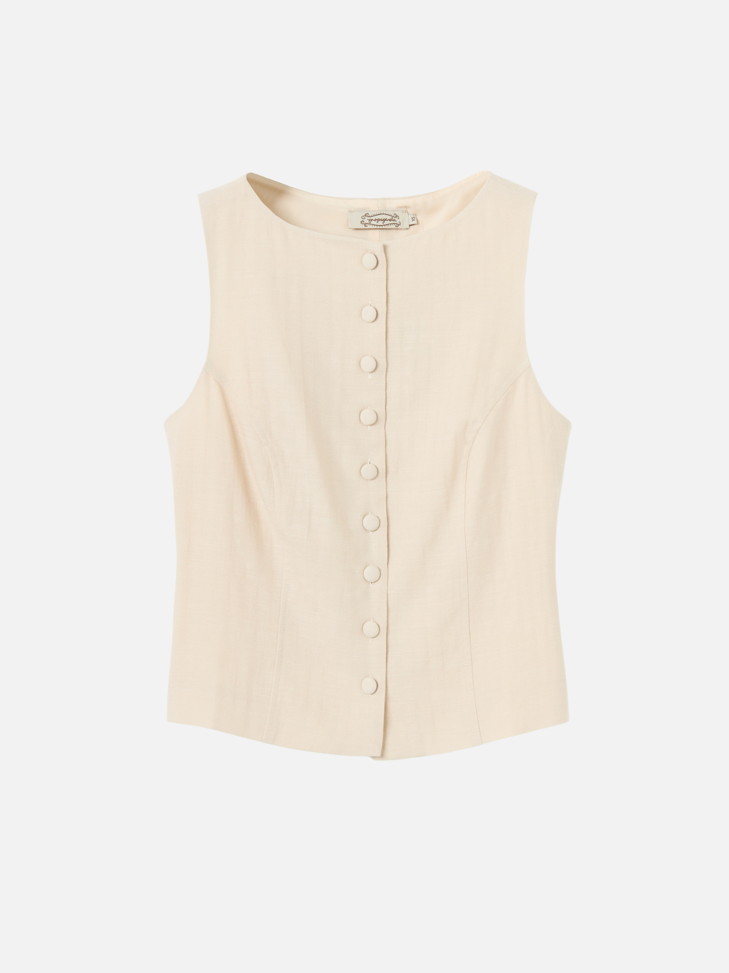 PROPAGANDA - Paige Boatneck Vest - Cream