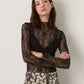 PROPAGANDA - Rachel Lace Mockneck Top - Black