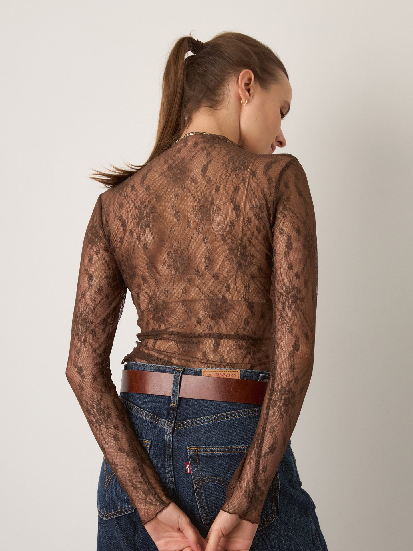PROPAGANDA - Rachel Lace Mockneck Top - 